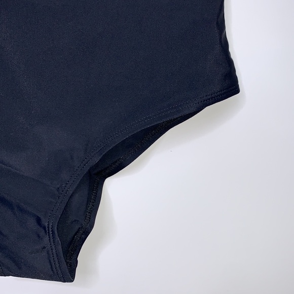 NWT EKOUAER Black Lace Up Tie One Piece Bikini Swimsuit Size Small - Picture 4 of 6